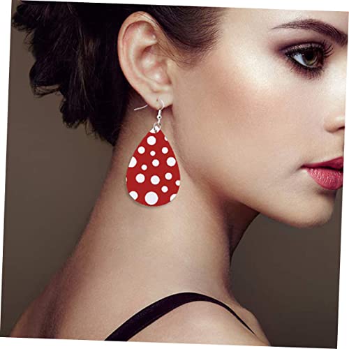 SEWACC 50pcs Water Drop Earrings Wood Piece Earring Pendants with Hole Ornament Earrings DIY Earring Supplies Earring Making Charm Unfinished Earring SEWACC