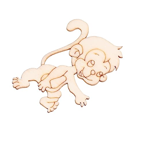 COHEALI 40 Pcs Wood Letters Crafts Wooden Ornaments Unfinished Xmas Table Centerpieces Unfinished Wood Monkey Cutout Shapes Table Top Decor DIY COHEALI