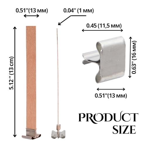 151PCS Wicks Candle Making Set – Wooden Candle Wicks with Metal Base for Candle Making Smokeless Wood Wicks for Candles with Candle Wick Trimmer and YARRD