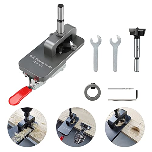 KKUYT 35mm Concealed Hinge Jig, Accurate Locking Hinge Drilling Jig Hole  Guide Hole Puncher Locator Woodworking Tool for Door Cabinets Hinges  Mounting – WoodArtSupply