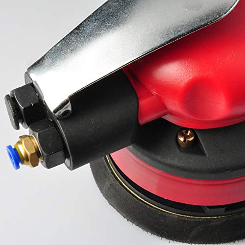 High Eagle 5'' Pneumatic Wet Orbital Sander Disc Portable Practical Air Palm Polisher Grinding Machine Kit with Inlet Joint Water Pipe High Eagle