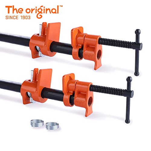 PONY 2-Pack 52 Wood Gluing Pipe Clamp Fixture for 1/2 Inch Black Pipe PONY