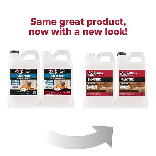 J-B Weld Tabletop Epoxy Resin, 1 Gallon Kit, 24 Hour Cure,Cures Clear, Scratch & Water Resistant J-B Weld