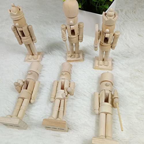 Abaodam 18 pcs - Gift Craft White Year Decoration Wooden Blank Paint Style Gifts Figurines Your cm DIY New Mini Puppet Christmas Ornaments Xmas Abaodam