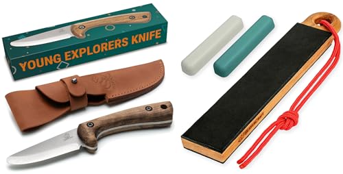 BeaverCraft BSH Kid Kids Knife Boy Scout Knife LS9P02 Pocket Leather Strop Kit BeaverCraft