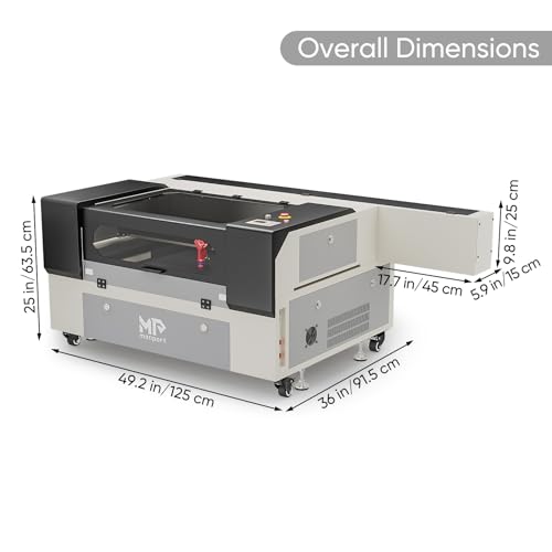 Monport 100W CO2 Laser Engraver&Water Chiller with Lightburn,20"x28" Laser Engraving Cutting Machine with Autofocus 2 Way Pass Air Assist Commercial Monport