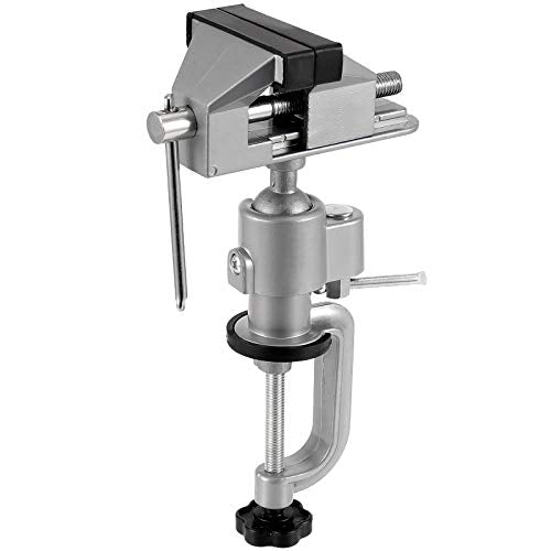 ZEONHAK 2 PCS 3 Inches Bench Vise, Tilts Rotate 360° Universal Work, Universal Table Vise, Aluminum Table Vise for Welding, Woodworking, Jewelry ZEONHAK