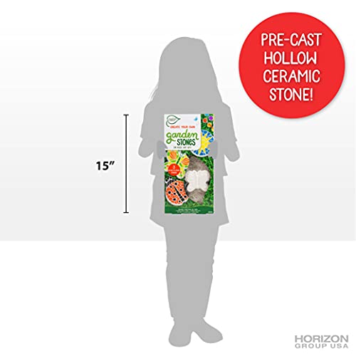 Creative Roots Mosaic Butterfly, Ladybug, & Sun Stepping Stone, Includes 3-Pack 4.5-Inch Ceramic Stepping Stone & 6 Vibrant Paints, Paint Your Own Creative Roots