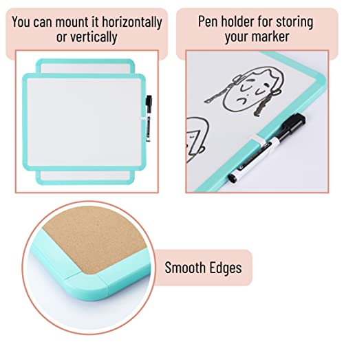 Mr. Pen- Dry Erase Board, 14” x 11” with a Black Dry Erase Marker, Mint Green Frame, Small White Board Dry Erase, Dry Erase Board Small Dry Erase Mr. Pen