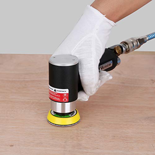 Valianto 2" 3" Mini Air Sander, Pneumatic Sander Random Orbital Eccentric Dual Action Polisher with M6 Thread Plate (2" and 3"),- Adjustable Airflow Valianto