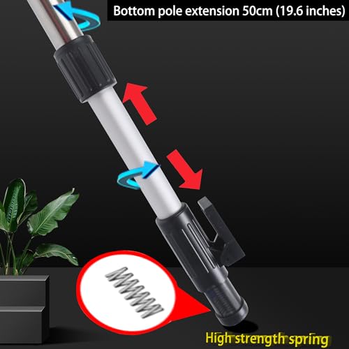 FENORGAN 13.8 Ft./4.2 m Laser Level Pole ,tall tripod for laser level Interface 0.236and 0.598 inches,Adjustable Telescoping Laser Pole (13.7 foot FENORGAN
