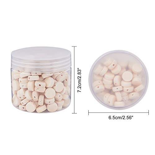 PandaHall 200pcs Natural Flat Wood Beads, 12.5mm(1/2 Inch) Wood Coin Beads Unfinished Round Wooden Slices Wooden Beads for Jewelry Craft Making PH PandaHall