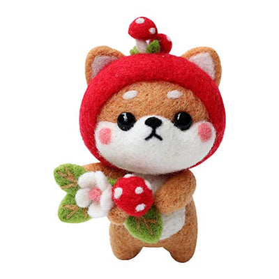 BAGERLA 1 Set Animal Wool Needle Felting Kit, Needle Felting Beginner Kits with Instructions and Needle Felting Basic Tools, Needles, Finger Cots,