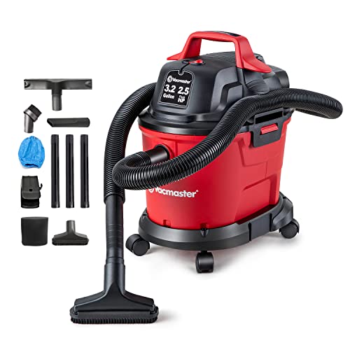Vacmaster Red Edition VHB305M 1101 Wall Mount Wet Dry Vacuum 3.2 Gallon 2.5 Peak HP Vacmaster