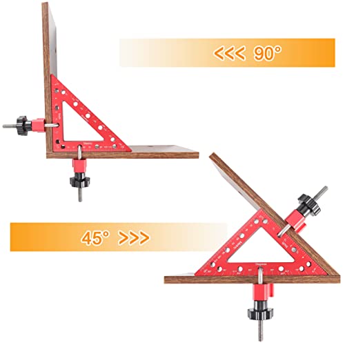 45 & 90 Degree Right Angle Clamp Set for Woodworking, 2 Pack 5.5'' Multifunction Precision Positioning Square Clamp for Carpenter, Corner Clamping SLIIMU