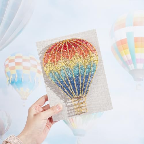 WEBEEDY String Art Crafts Kit for Beginner Adults and Kids 3D Handmade Hot Air Balloon DIY String Art Kit Art Supplies Art Craft Projects Girls WEBEEDY