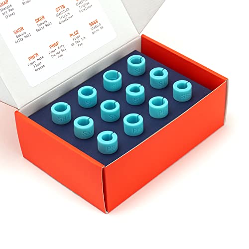 12 Pack Pen Adapter Set Compatible with Cricut Machines (Maker 3, Explore 3, Maker, Explore Air 2) and Various Pens (Sharpie, Sakura, Paper Mate, betakilo