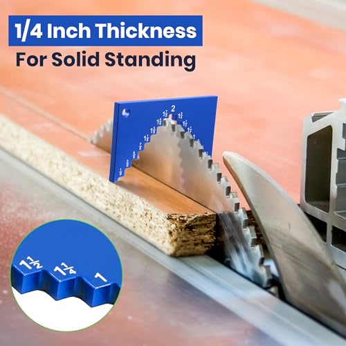 Dreyoo Table Saw Height Gauge, Aluminum Height Gauge Saw for Router, Table Saw, Height Gauge Tools Table Saw Step Gauge Table Saw Blade Height Gauge, Dreyoo