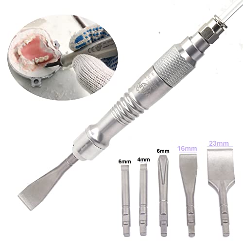 Air Scaler Gouge Chisel Micro Air Flux Chipper Pneumatic Scraper Medical Gypsum Breaker Stomatology Engrave 5pcs Flat Chisel Bull Point Chisel Jitterbug