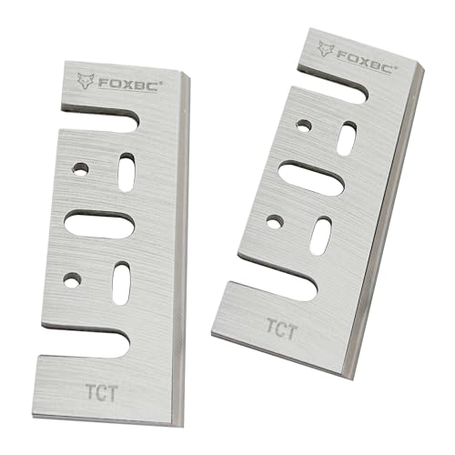 FOXBC 3-1/4 Inch Tungsten‑Carbide Planer Blades Replacement for Makita, DeWalt, Bosch, Ryobi and Most Hand-Held Planer - 2 Sets FOXBC