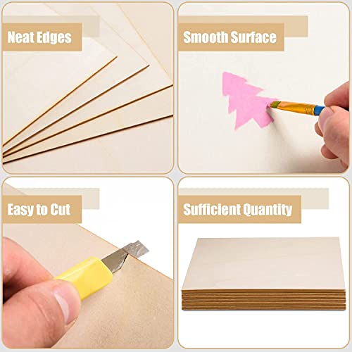 12 Pack 12 x 12 x 1/16 Inch-2 mm Thick Basswood Sheets for Crafts Unfinished Plywood Sheet Square Craft Wood Sheet Boards for DIY Projects, AWIZOM