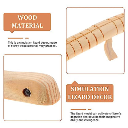 Wooden Crafts to Paint Unfinished Wooden Wiggly Lizard 10pcs Jointed Flexible Wooden Lizard Animal Model Crafts for Birthday Party Supply Wood Lizard