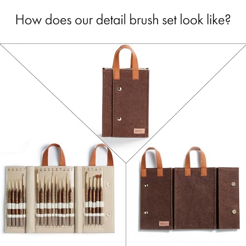 Artify Extreme Detail Paint Brushes, Miniature Paint Brushes for Models, 20pcs Mini Small Paint Brushes for Painting with a Handbag, Ultra Fine ARTIFY art supplies