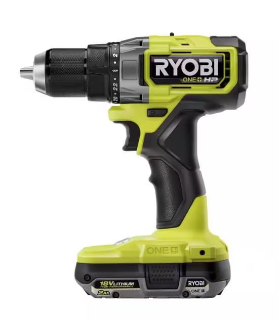 ONE+ HP 18V Brushless Cordless Combo Kit w/ 1/2 in. Drill, 1/4 in. Impact Driver (2) 2.0 Ah Batteries, Charger and Bag RYOBI