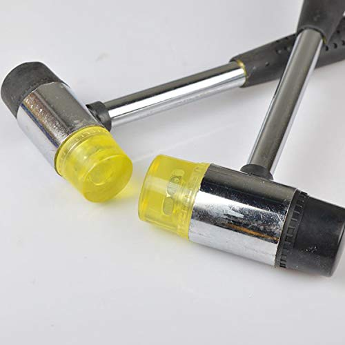 Rubber Mallet Non-Marking Rubber Mallet Hammer Steel Pipe Mallet with Non-Slip Rubber Handle for DIY Projects Crafts Woodworking and Flooring N\A