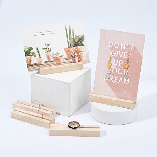 OLYCRAFT 20pcs Wood Place Card Holders 3.5mm Slot Wood Sign Holders Table Number Stand Table Number Holders for Wedding Party Events Decoration OLYCRAFT