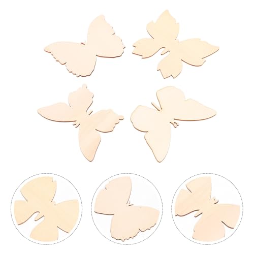 KALLORY 48pcs Unfinished Wooden Cutouts Butterfly Wood Cutouts Butterflies Blank Wood Slices Animals Painting Crafts for Kids DIY Home Decoration KALLORY