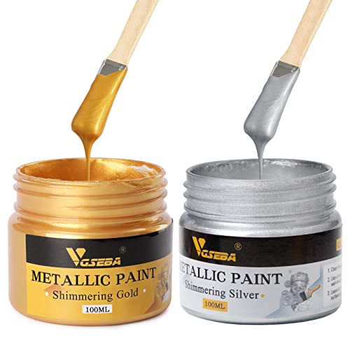 Acrylic Paint Metallic Gold, Non Toxic, Non Fading, 100ml Gold