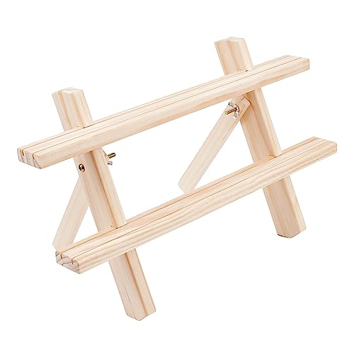 NBEADS 2-Tier Wooden Display Stand Riser, Earring Ring Holder Detachable Unfinished Wood Retail Jewelry Card Display Stand Each Layer with 2 Groove NBEADS
