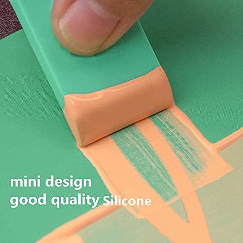 JAJADO 8 Jars Chalk Paste Paint for Stencils with 8 Pcs Mini Craft Squeegees, Chalk Paste Stencil Paint Adhesive Silk Screen Transfers for Crafts JAJADO