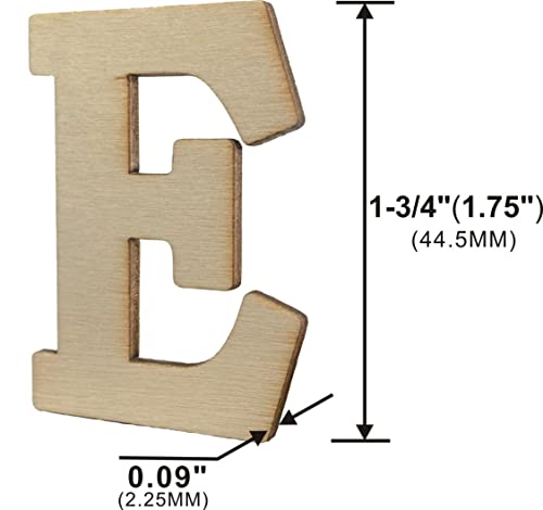 180 Pieces 1-3/4 Inch (1.75") Wooden Letters Wooden Numbers with Rustic Divider,Bold Font Unfinished Wood Alphabet A-Z and Numbers 0-9 Gifts Set for Cregugua