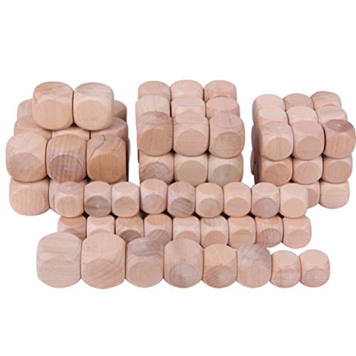 SUPVOX Blank Dice Dice 20pcs Blank Wood Dice Cubes Crafts Wooden Cubes Wood Square Blocks Square Wooden Blocks for DIY Crafts Making Painting (25mm) SUPVOX