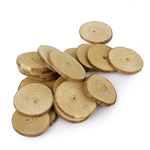 COHEALI 40pcs Piece Wedding Decorations Wedding Ornament DIY Crafts Wedding Centerpieces Mini Decor Arts and Crafts for Kids Wood Discs for COHEALI