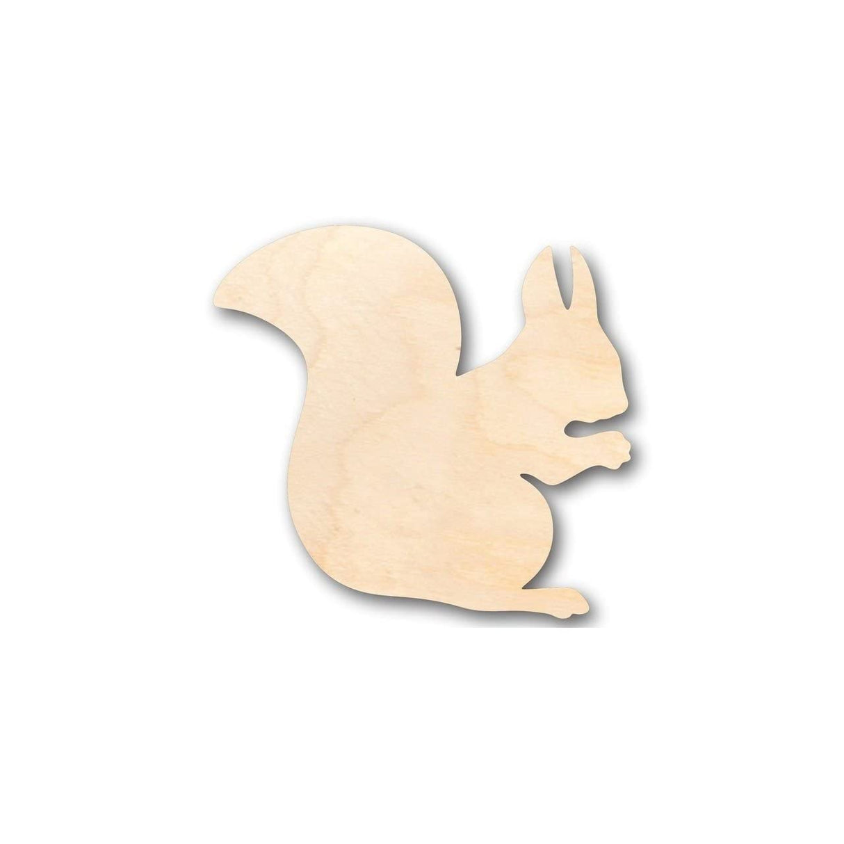 Unfinished Wood Squirrel Shape - Animal - Craft - up to 24" DIY 6" / 1/4" 24 Hour Crafts