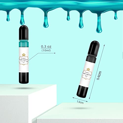 YRYM HT Candle Dye - 16 Popular Colors, Liquid Color Dye for Candle Making, Safe and Natural (16 Bottle) YRYM HT