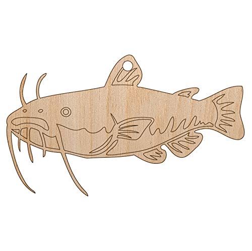 Freshwater Catfish Fish Fishing Unfinished Craft Wood Holiday Christmas Tree DIY Pre-Drilled Ornament Sniggle Sloth