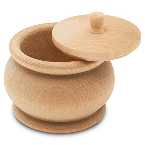 Woodpeckers Pumpkin Wood Trinket Box 1-1/2-inch x 2-inch, Pack of 3 Unfinished Box with Lid Wood, Jewelry Box to Paint for Decor Woodpeckers