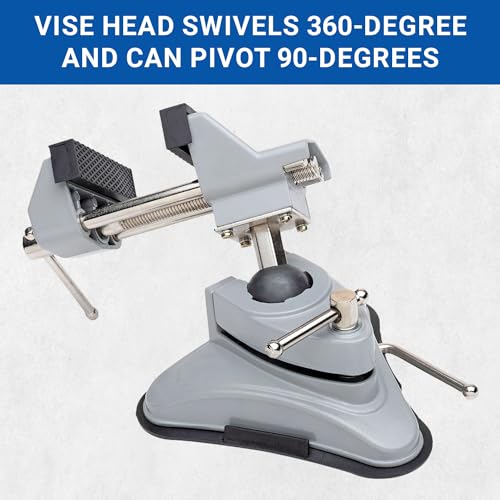 Yost Tools Yost V-275 Portable Vacuum Base Vise, Pivots Multi-Angle, 2.75” Jaw Width, (1 Pack), Silver Yost Vises