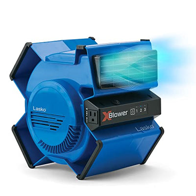 Lasko X-Blower 6 Position High Velocity Pivoting Utility Blower Fan for Cooling, Ventilating, Exhausting and Drying, 3 Speeds, AC Outlet, Circuit