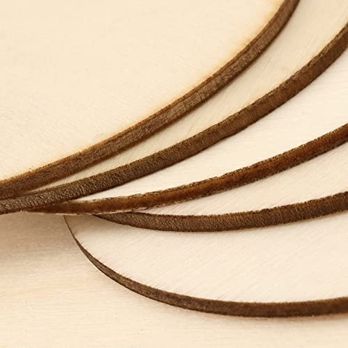 ZEONHAK 200 PCS 3 Inch Wood Circles, Circle Wood Pieces, Round Poplar Wood Discs, Wood Circles for Crafts, Painting, Home Decorations ZEONHAK
