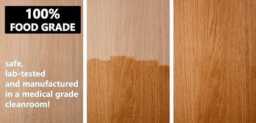 Materialix Food Grade Mineral Oil - tasteless and odourless, no additives - suitable for wood and bamboo countertops, cutting boards and butcher Materialix