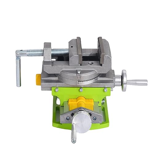 BACHIN Rotary Table 90 ° 3" Cross Slide Drill Press Vise Horizontal Precision Milling Drilling Machine Vernier Reading Milling Drilling Boring BACHIN