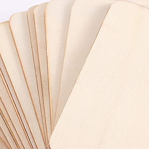 ZOENHOU 150 PCS 4 x 4 Inch Squares Unfinished Wood Pieces, Durable Blank Basswood Sheets, Square Wooden Tiles for Crafts Wall Symbol Letter ZOENHOU