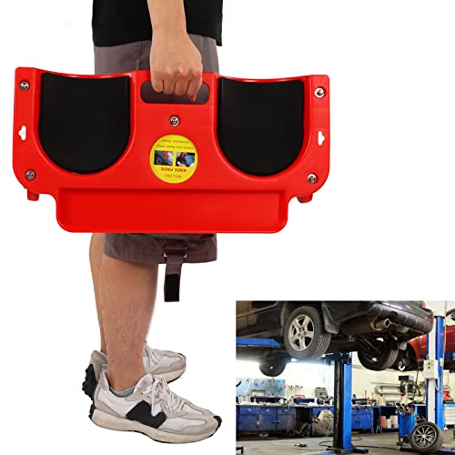 Rolling Knee Creeper/Pads Rolling Knee Dolly Sliding Knee Pads Protector With 5 Swivel Castors Repair Tool Tray for Mechanic Carpenter Flooring Acouto
