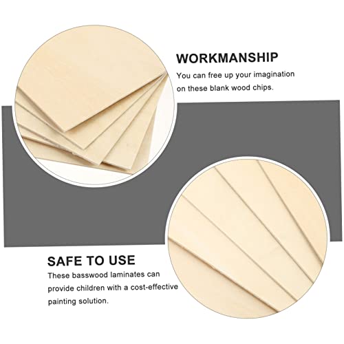 VILLCASE 5pcs Board Basswood Nativity Crafts Unfinished Wood Blocks Thin Wood Plywood Squares Wood Squares for Craft Wood Crafts Unfinished Thin VILLCASE