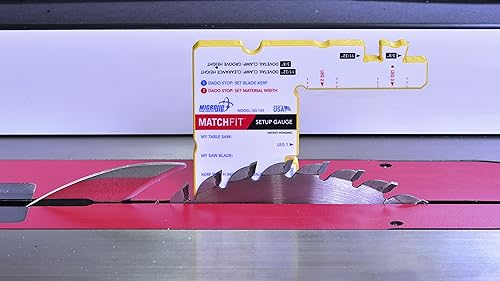 MICROJIG Matchfit SG-133 Setup Gauge Accessory, Yellow MICRO JIG